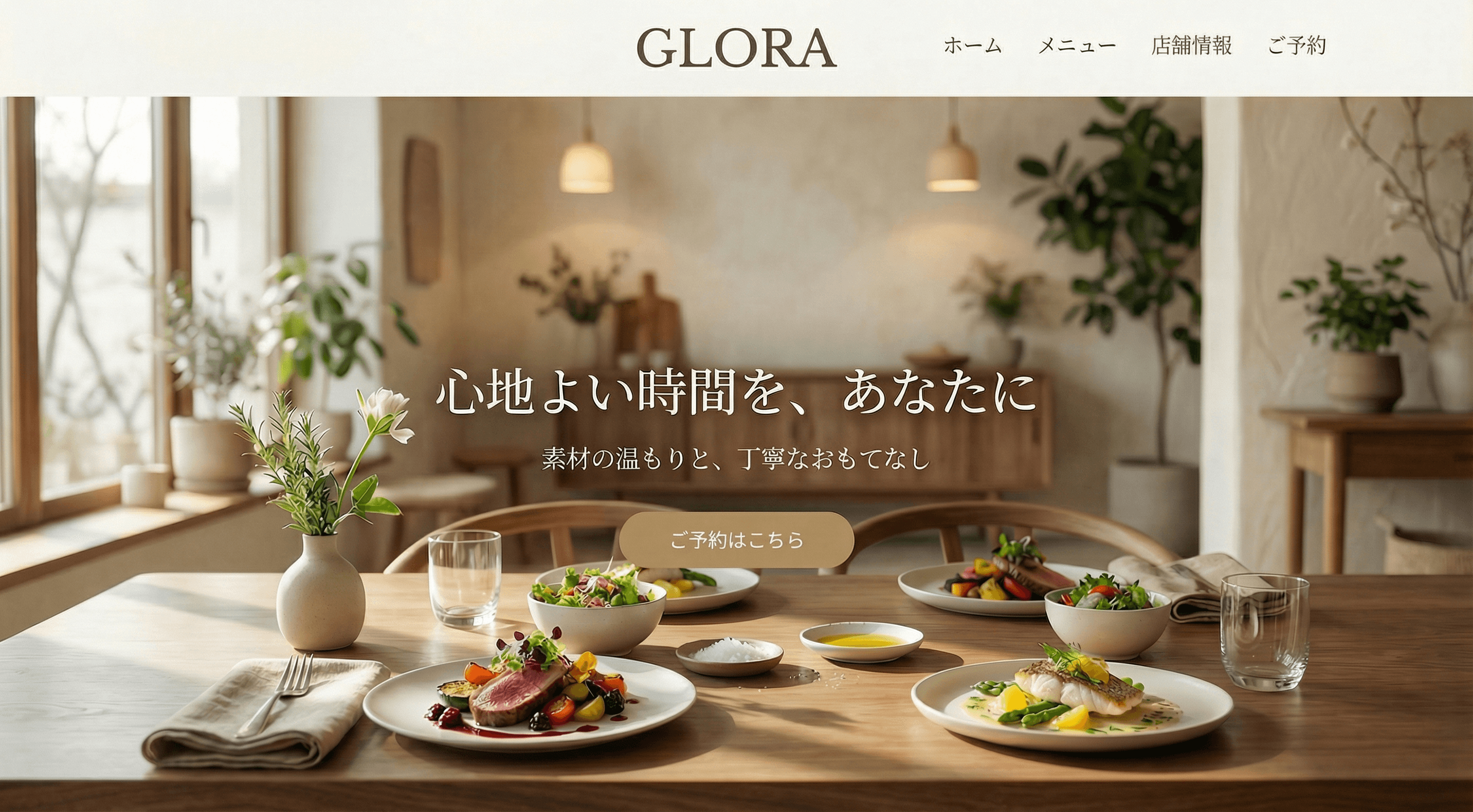 Natural テンプレートのプレビュー